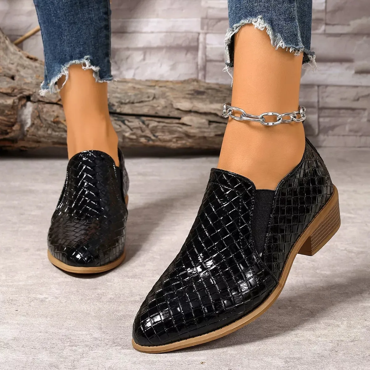 Point Toe Block Heels Ankle Boots sold by Unique Kulture product image thumbnail 2
