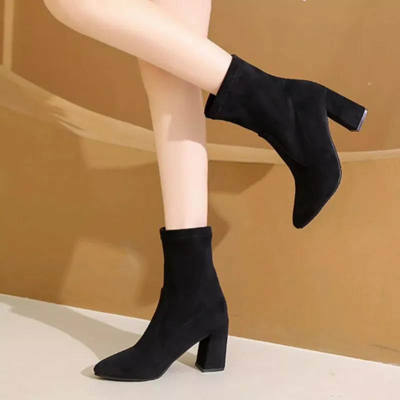 Point Toe Block Heels Boots sold by Unique Kulture