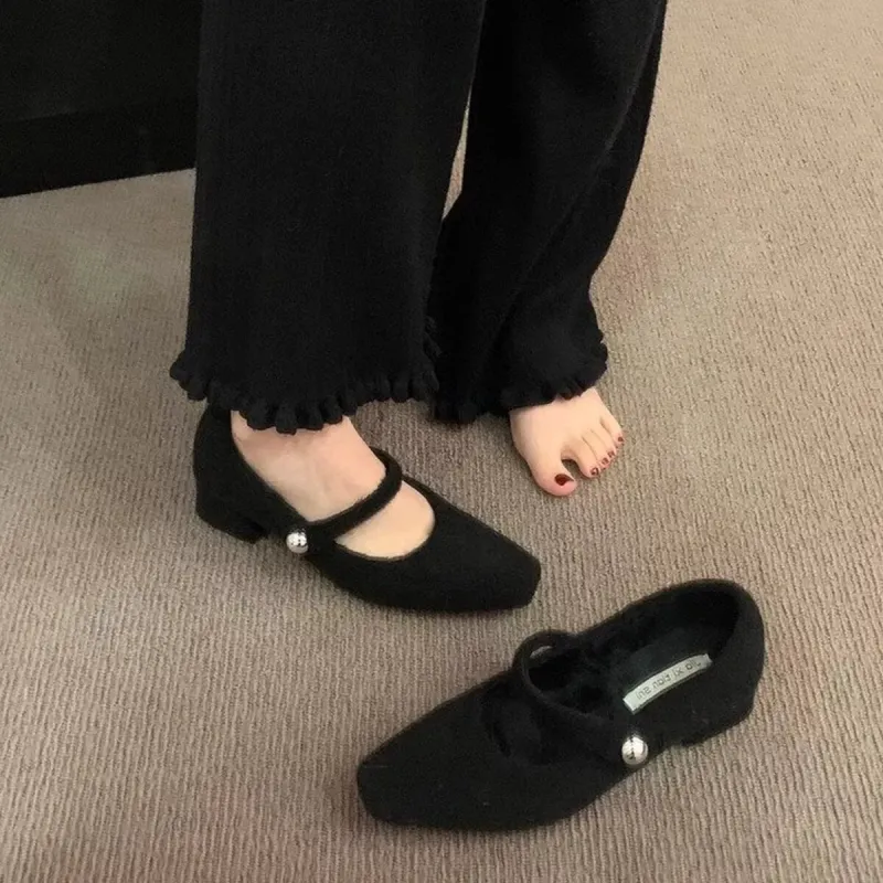 Elegant Block Heel Mary Jane Loafers sold by Unique Kulture