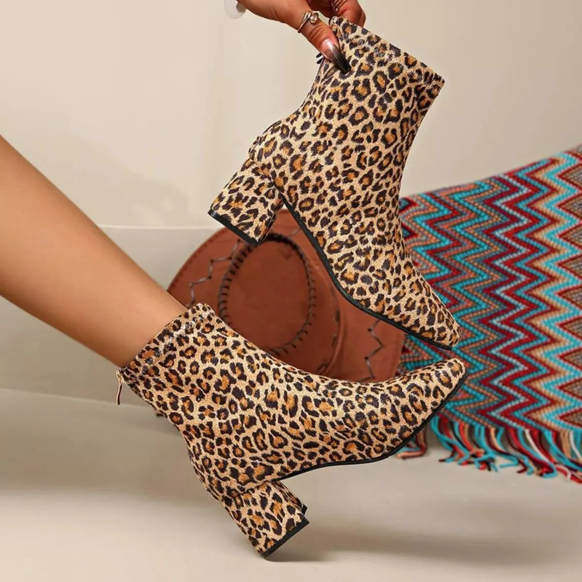Block Heel Ankle Boots sold by Unique Kulture product image thumbnail 2
