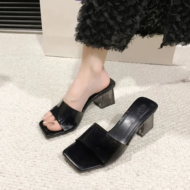 Open Toe Block Heel Sandals made by Trendsi