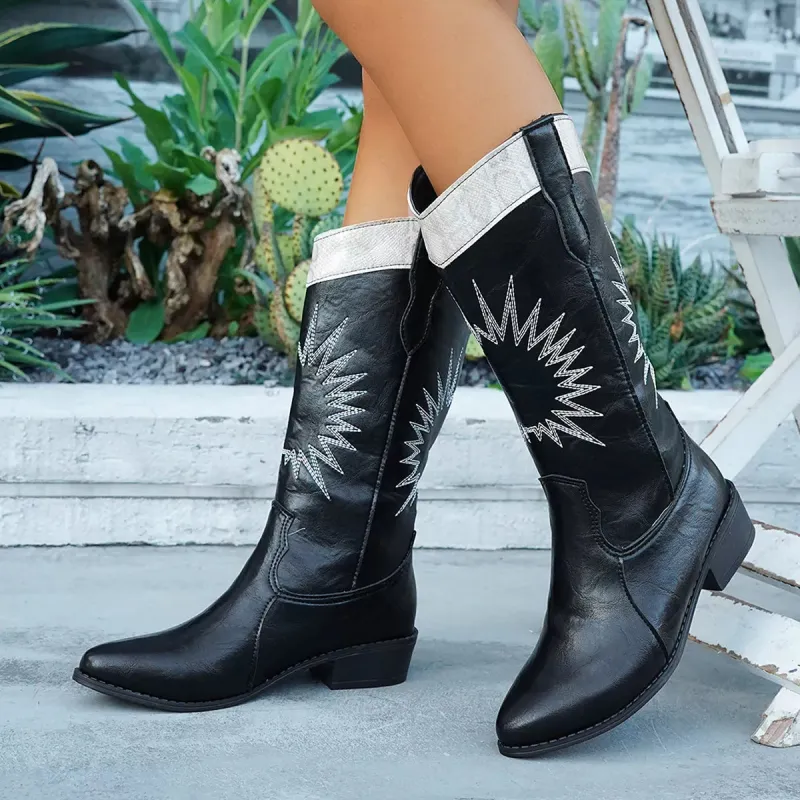 Point Toe Block Heels Boots sold by Unique Kulture