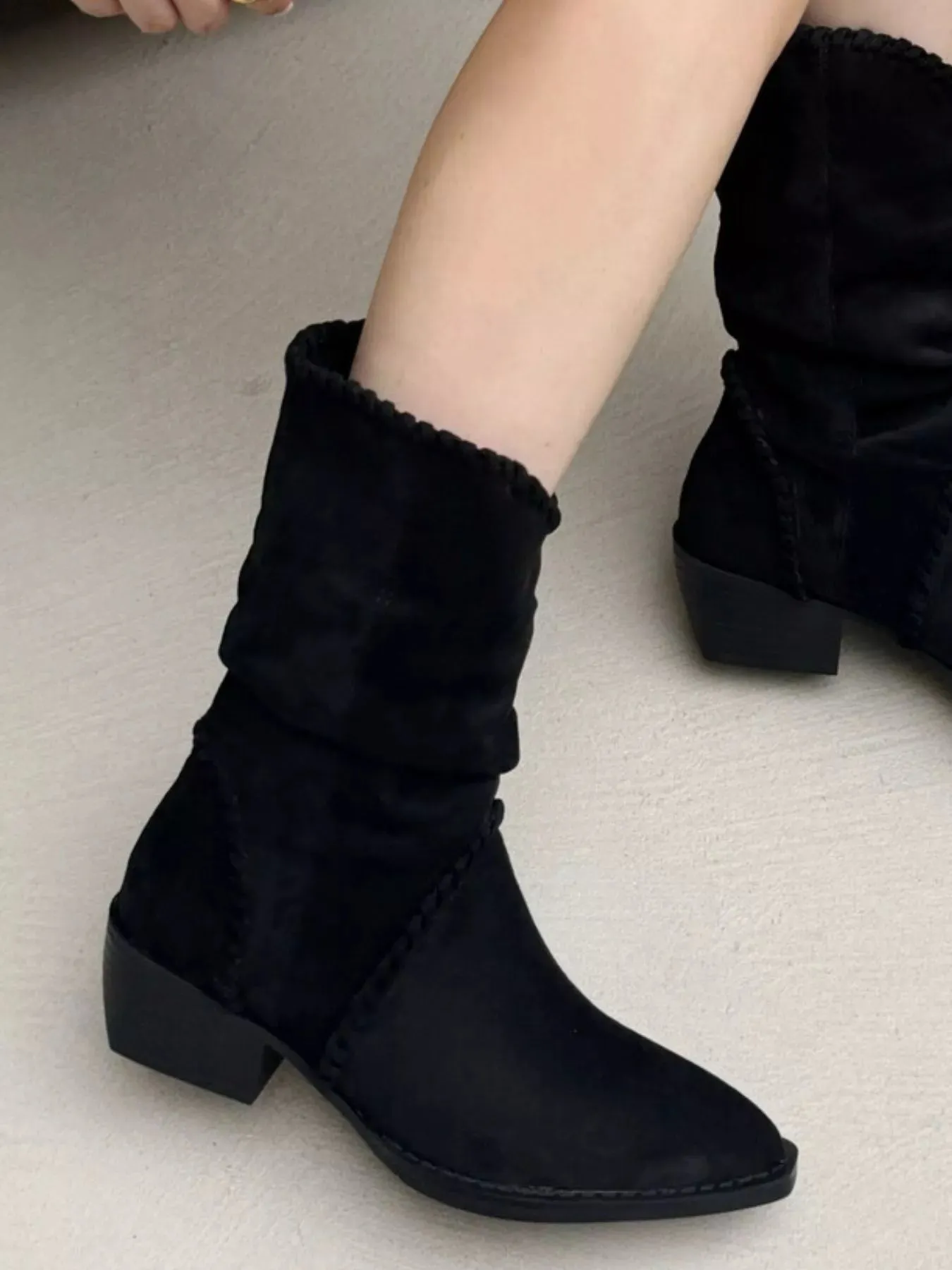 Point Toe Block Heels Boots sold by Unique Kulture product image thumbnail 4