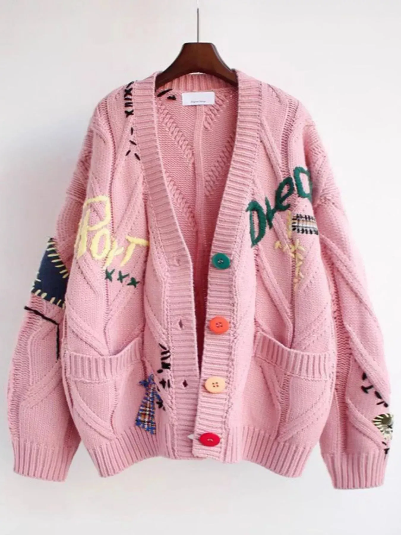 V-Neck Button Down Knit Cardigan sold by Unique Kulture product image thumbnail 3