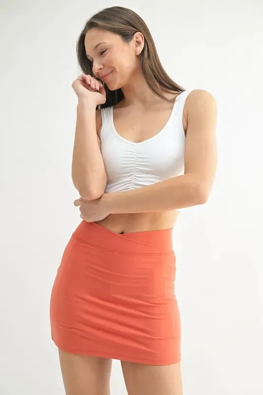 MONO B Ruched Front Active Tank sold by Unique Kulture