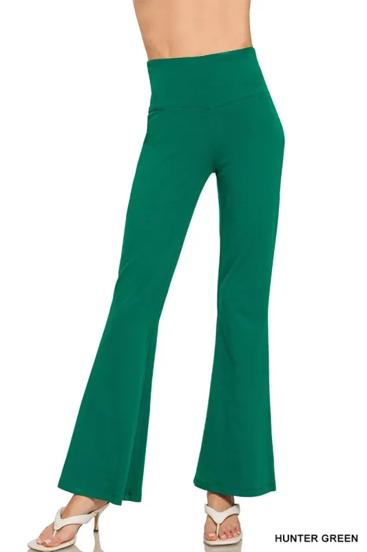 Zenana Wide Waistband Yoga Flare Pants sold by Unique Kulture