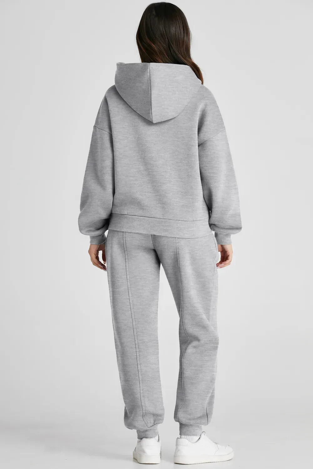 Dropped Shoulder Long Sleeve Hoodie and Pants Active Set sold by Unique Kulture product image thumbnail 5