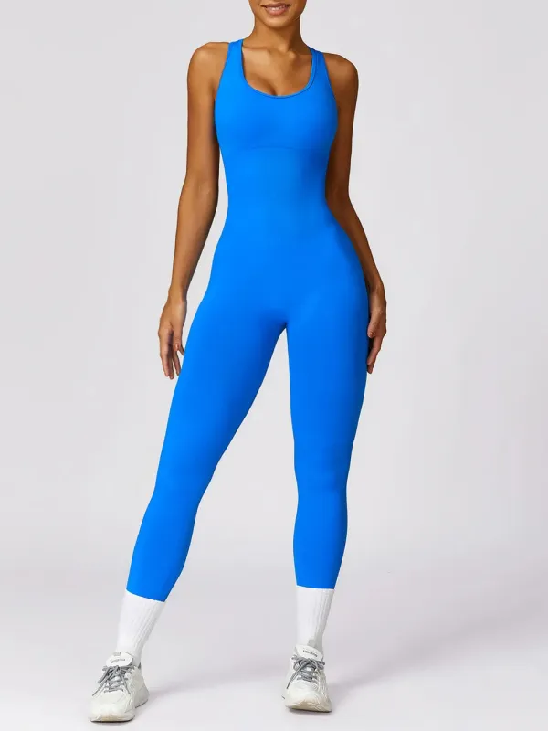 Cutout Racerback Active Jumpsuit sold by Unique Kulture