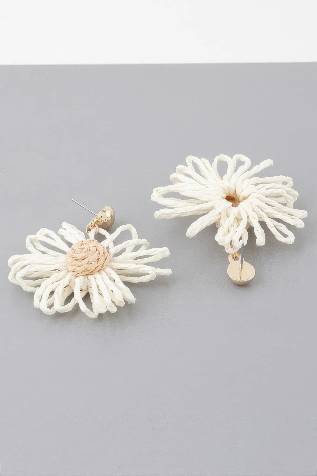 Cute Tweed Flower Earrings sold by Unique Kulture product image thumbnail 3