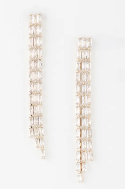 Rhinestone Tassle Earrings sold by Unique Kulture