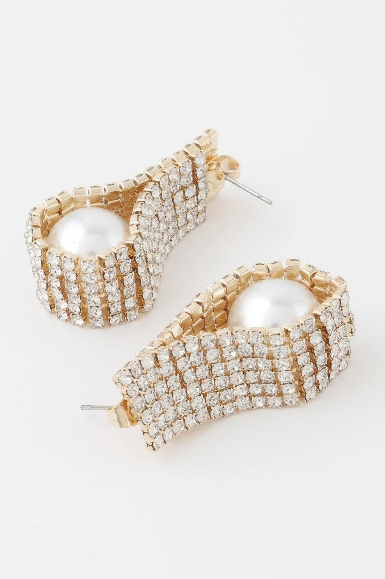 Rhinestone Pearl Wrap Earrings sold by Unique Kulture product image thumbnail 2