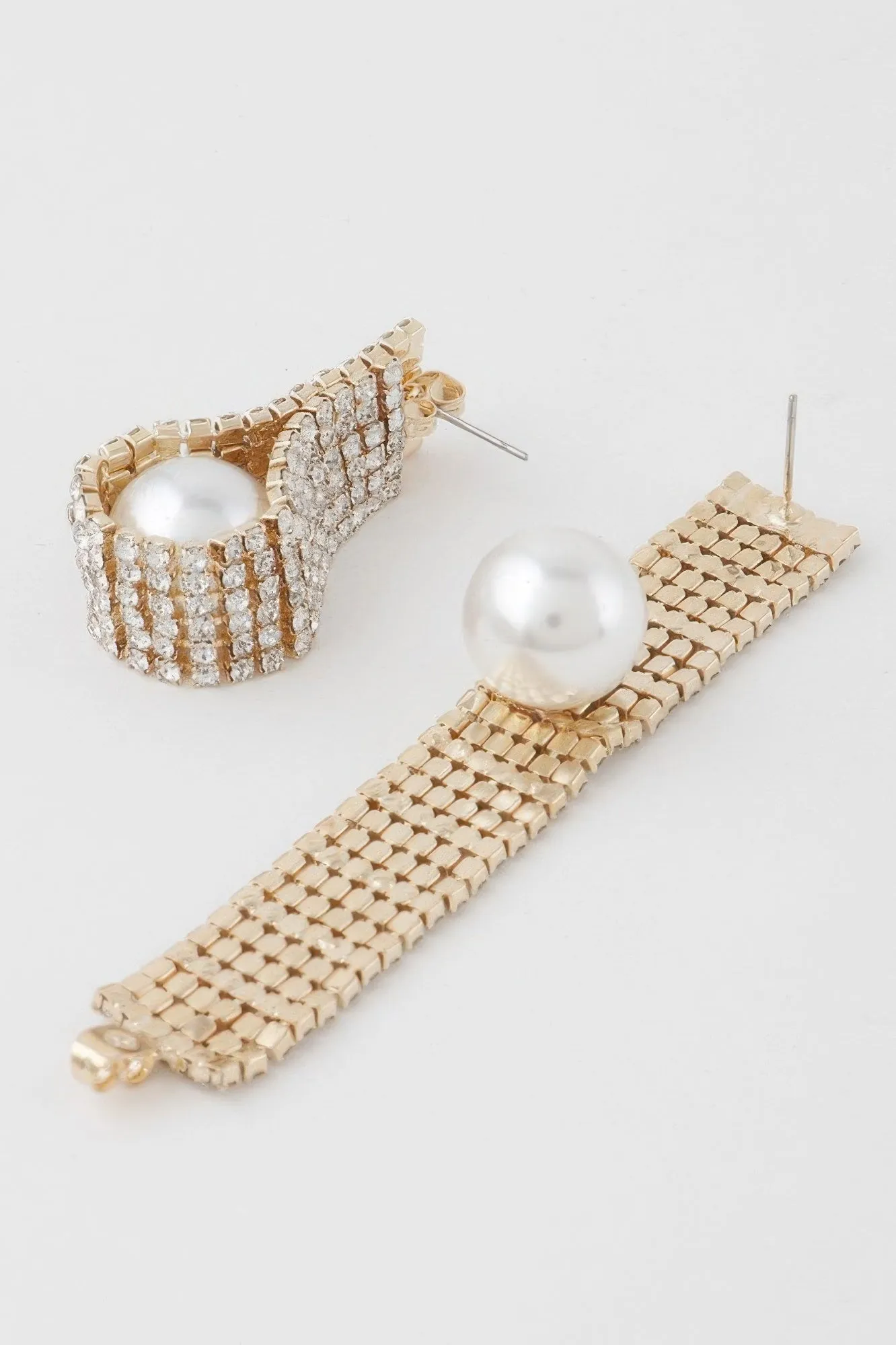 Rhinestone Pearl Wrap Earrings sold by Unique Kulture product image thumbnail 3