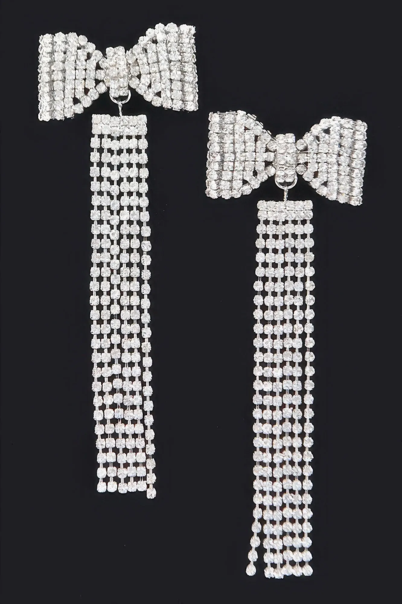 Rhinestone Bow Fringe Earring sold by Unique Kulture product image thumbnail 3
