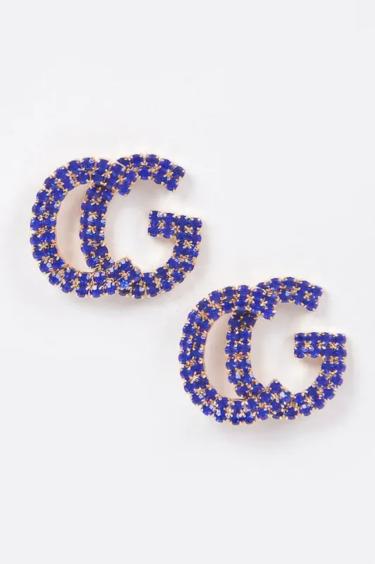 Cg Rhinestone Button Earring made by Unique Kulture