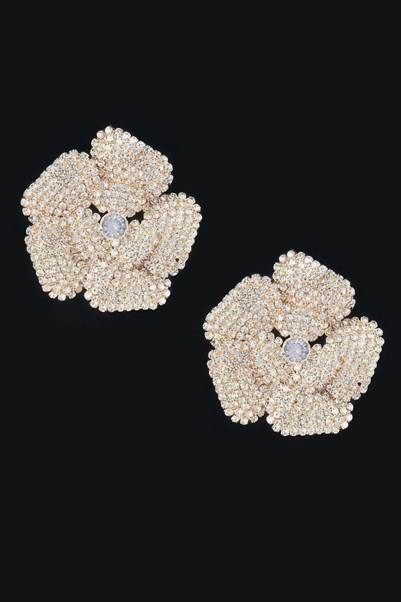 Rhinestone Flower Stud Earring sold by Unique Kulture
