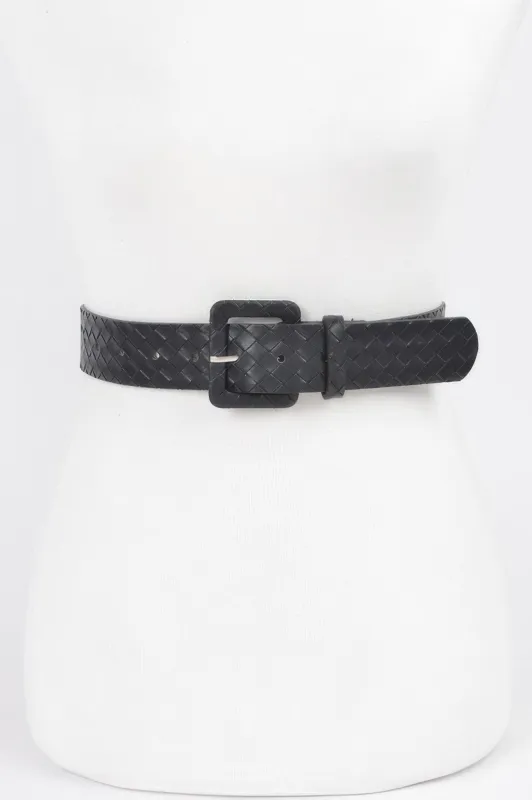 Faux Leather Braided Embossed Belt sold by Unique Kulture