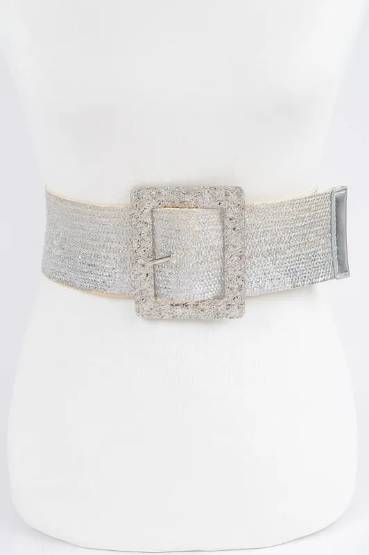 Wide Metal Buckle Clear Belt sold by Unique Kulture