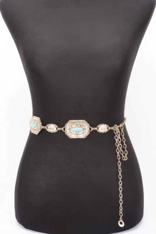 Western Turquoise Chain Belt sold by Unique Kulture