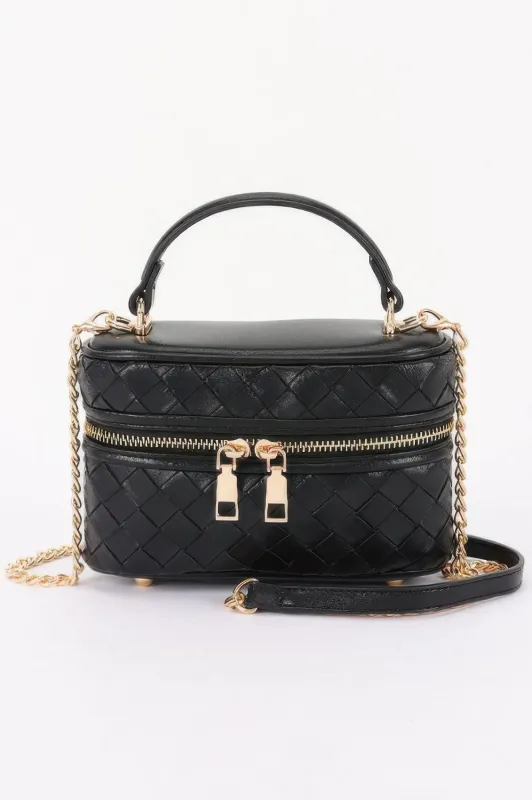 Embossed Vegan Leather Vanity Bag sold by Unique Kulture