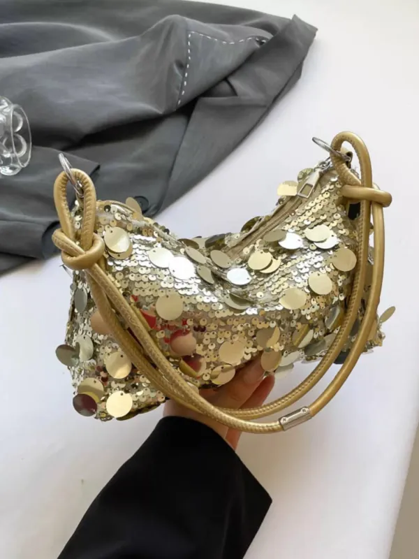 Sequin Embellished Shoulder Bag sold by Unique Kulture