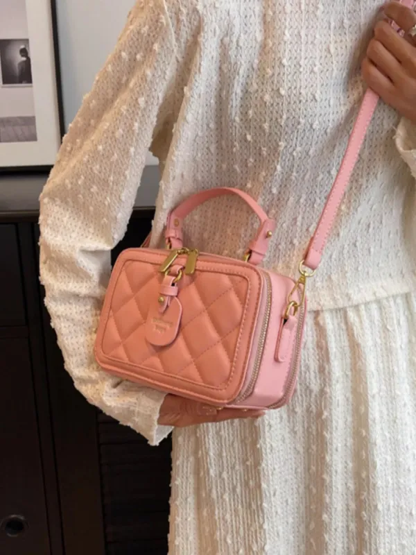 Quilted Boxy Crossbody Bag made by Trendsi