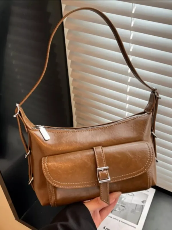 Vintage Style Buckle Decor Crossbody Bag sold by Unique Kulture