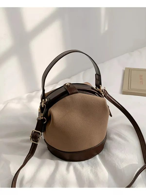 Two-Tone Bucket Crossbody Bag sold by Unique Kulture