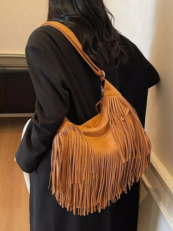 Fringe Suede Crossbody Bag sold by Unique Kulture