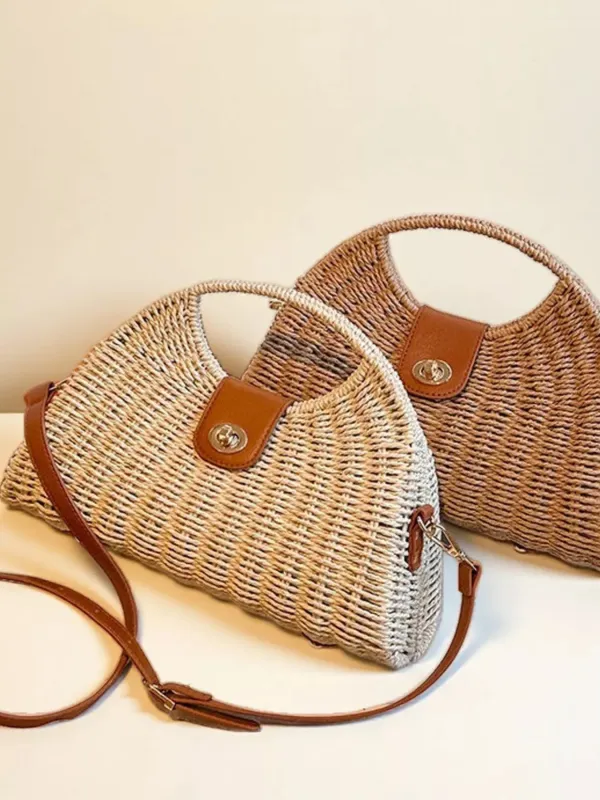 Straw Woven Adjustable Strap Crossbody Bag sold by Unique Kulture