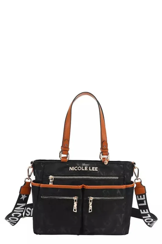 Nicole Lee USA Multi-Compartment Convertible Tote Bag made by Trendsi
