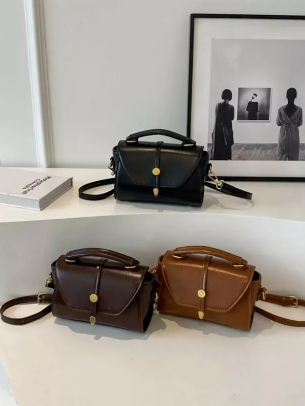 Leather Top Handle Crossbody Bag sold by Unique Kulture