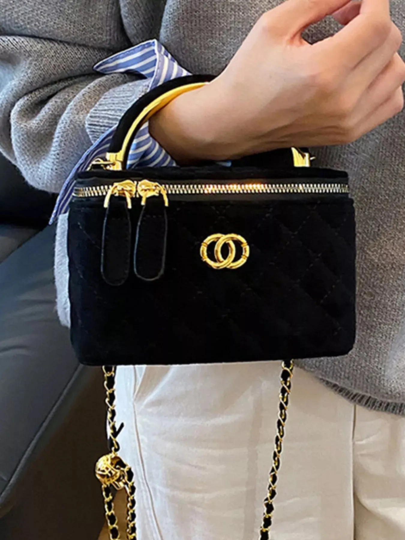 Quilted Top Handle Crossbody Bag sold by Unique Kulture product image thumbnail 4