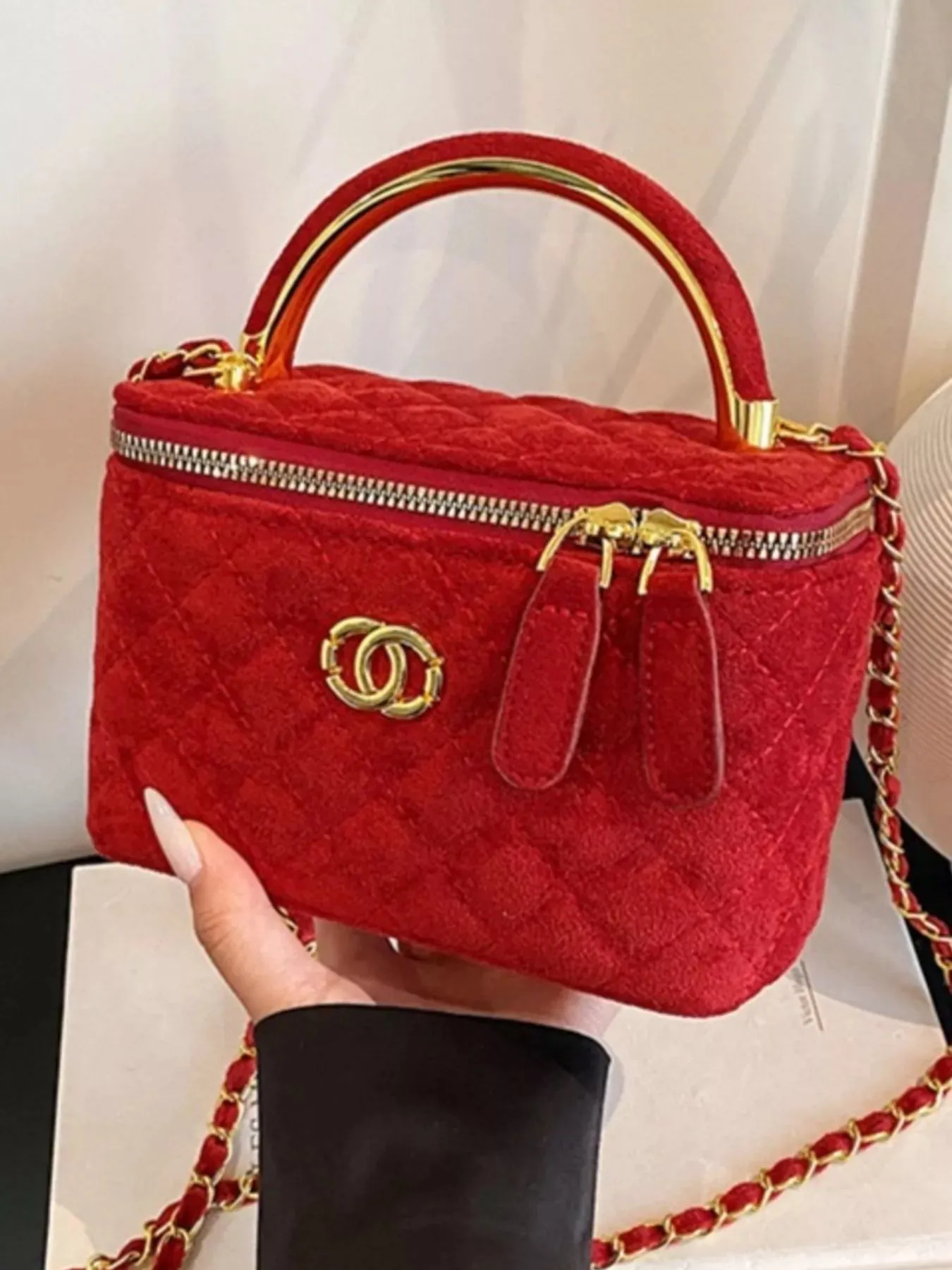 Quilted Top Handle Crossbody Bag sold by Unique Kulture