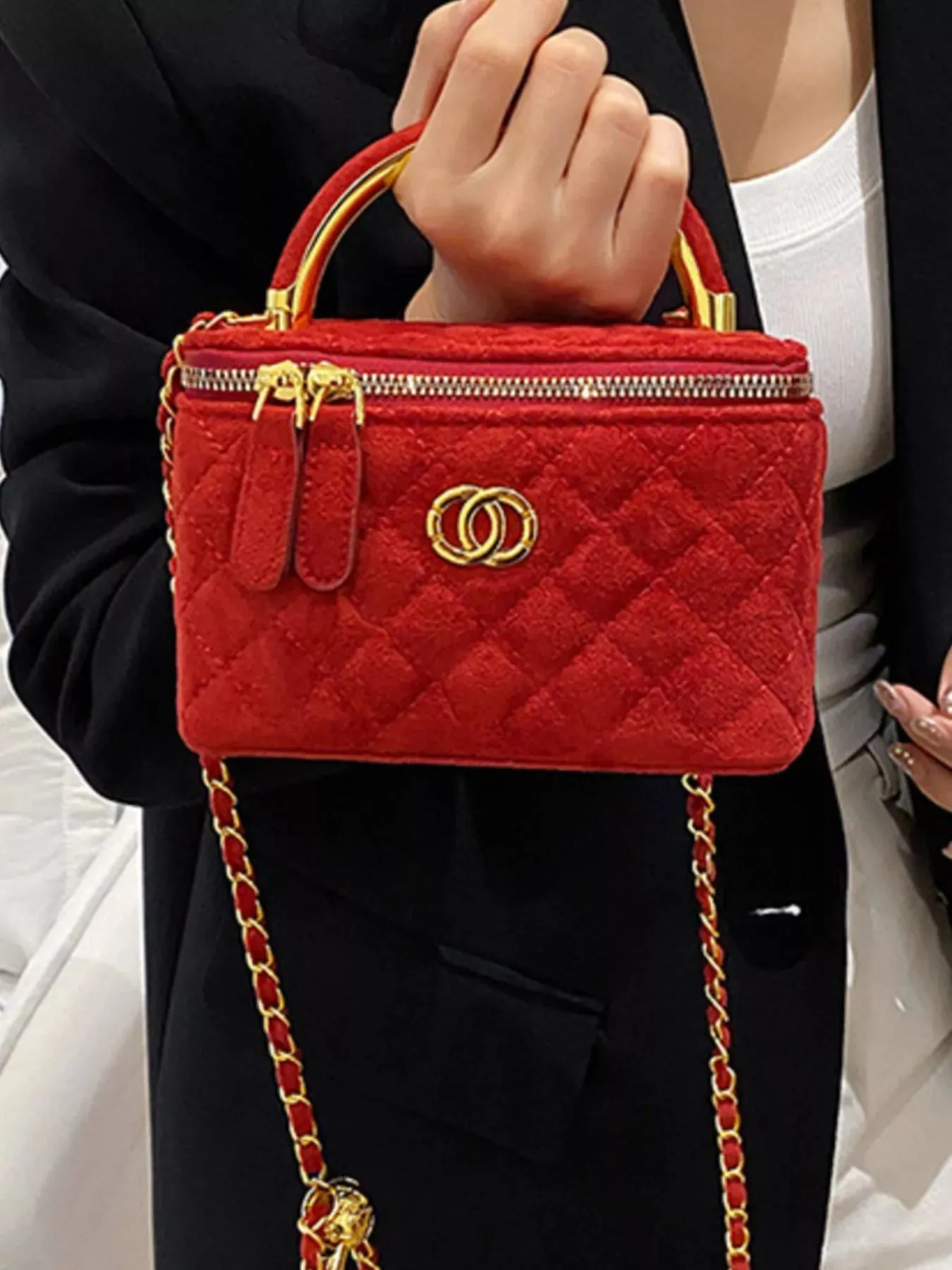 Quilted Top Handle Crossbody Bag sold by Unique Kulture product image thumbnail 2