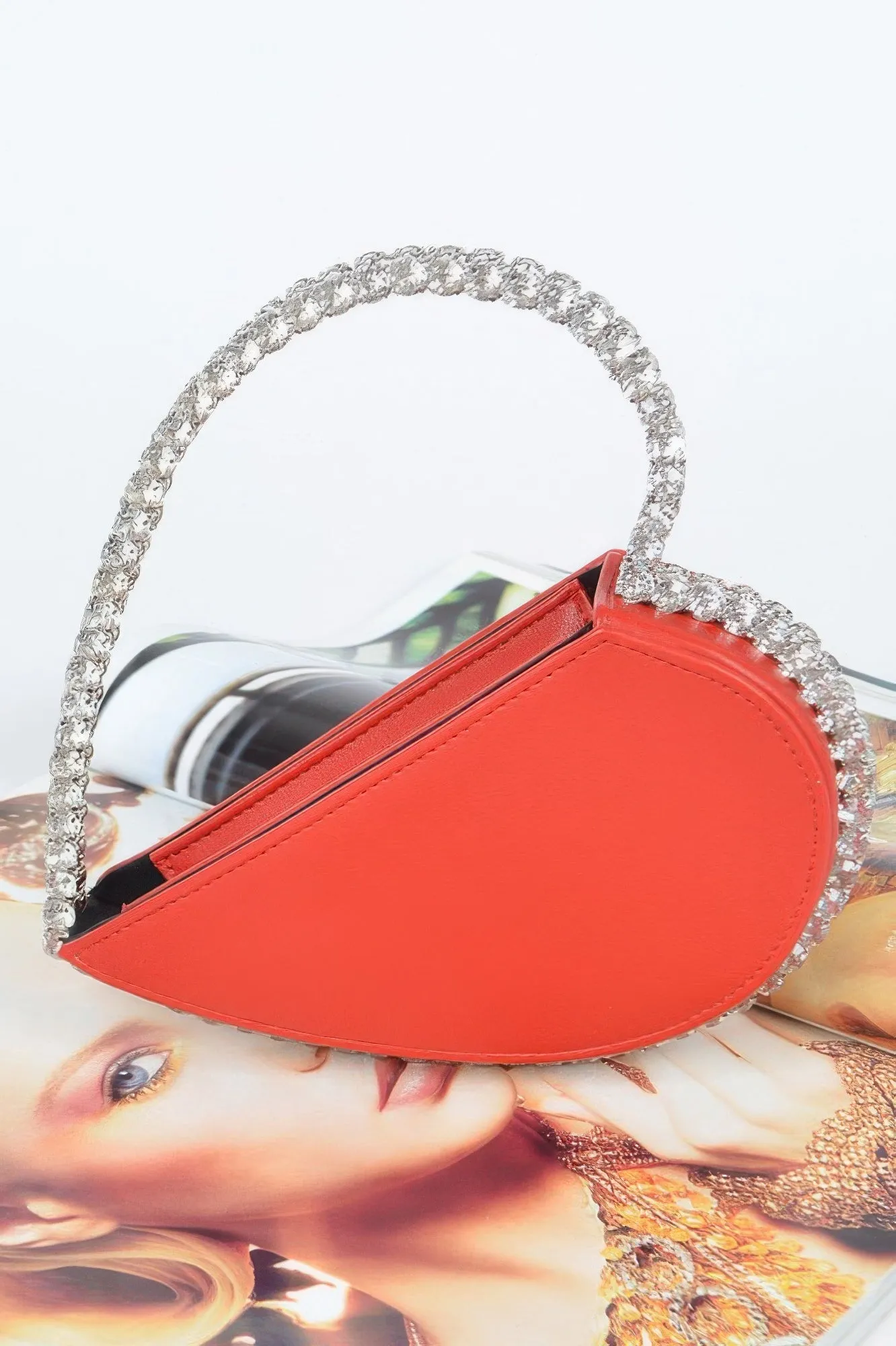 Heart Shape Stone Handle Clutch sold by Unique Kulture product image thumbnail 3