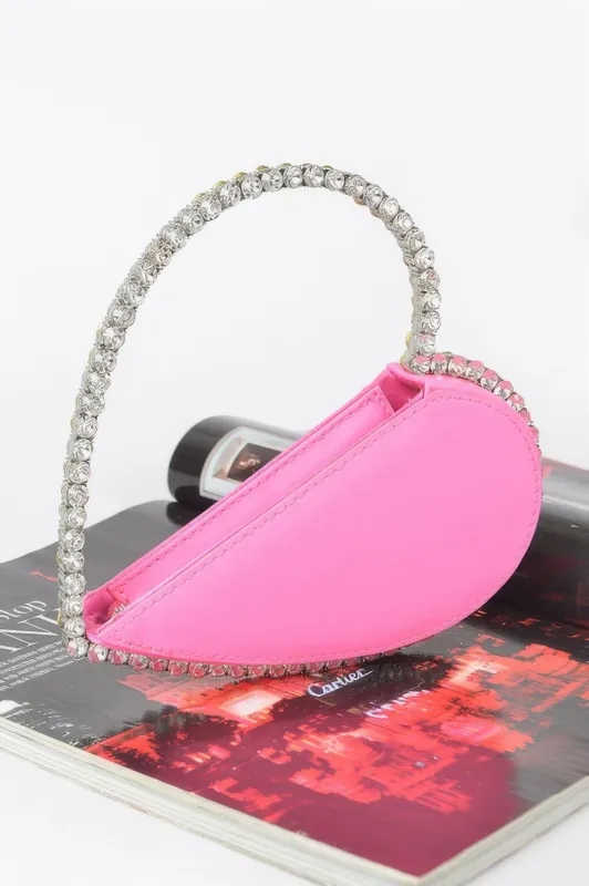 Heart Shape Stone Handle Clutch sold by Unique Kulture