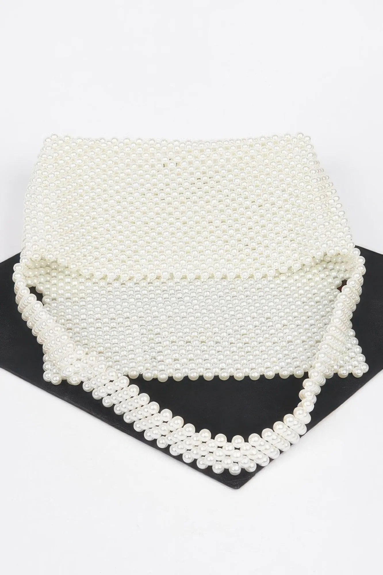 Hand Made Faux Pearl Bead Flap Shoulder Bag sold by Unique Kulture product image thumbnail 3