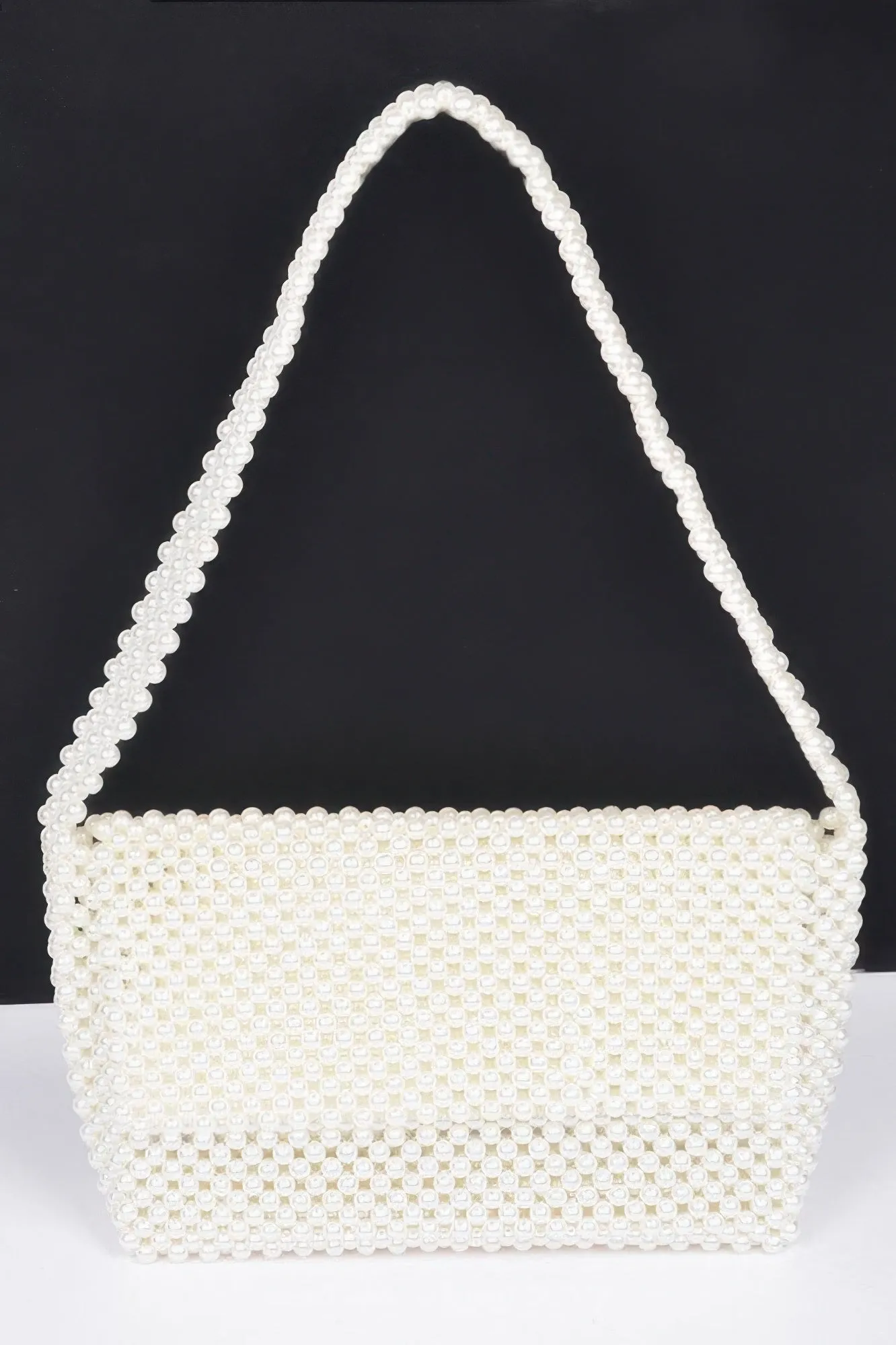Hand Made Faux Pearl Bead Flap Shoulder Bag sold by Unique Kulture product image thumbnail 2