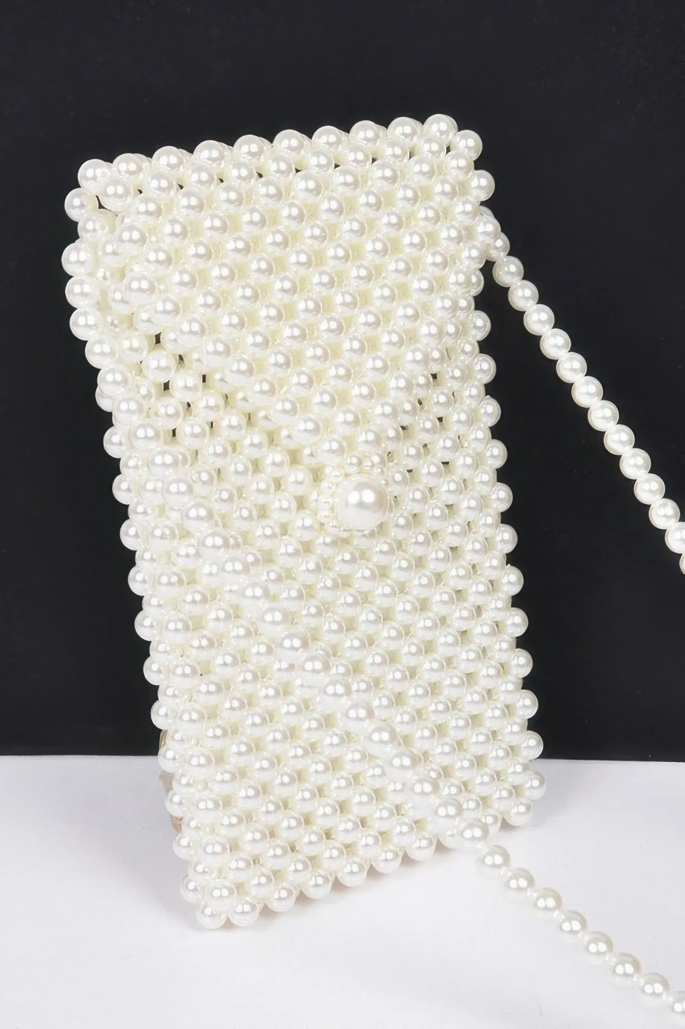 Hand Made Faux Pearl Bead Crossbody Small Bag sold by Unique Kulture product image thumbnail 2