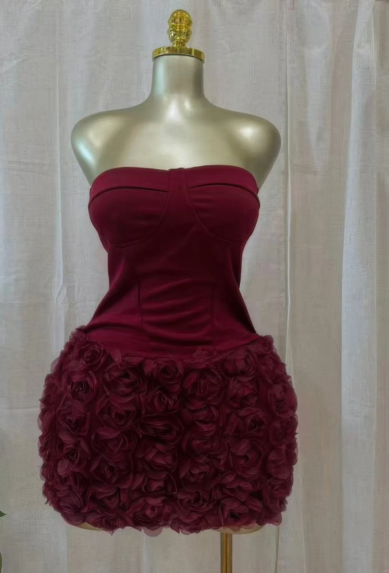 Crimson Rose Garden Mini Dress sold by Unique Kulture