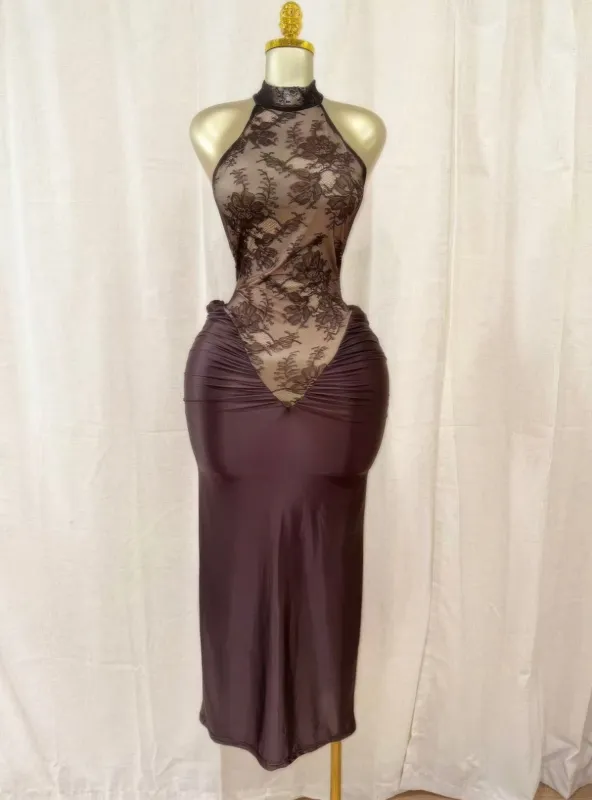 Crimson Lace Hourglass Dress sold by Unique Kulture