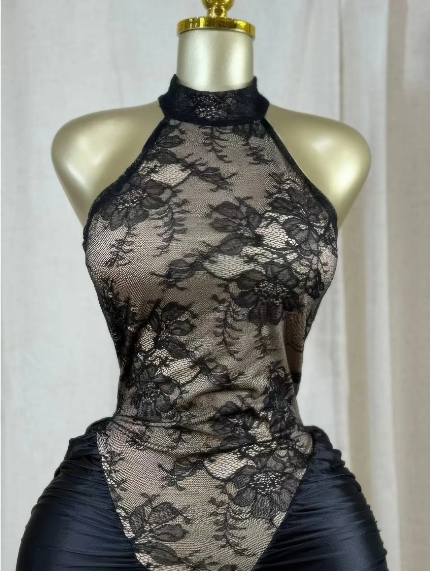 Crimson Lace Hourglass Dress sold by Unique Kulture product image thumbnail 3