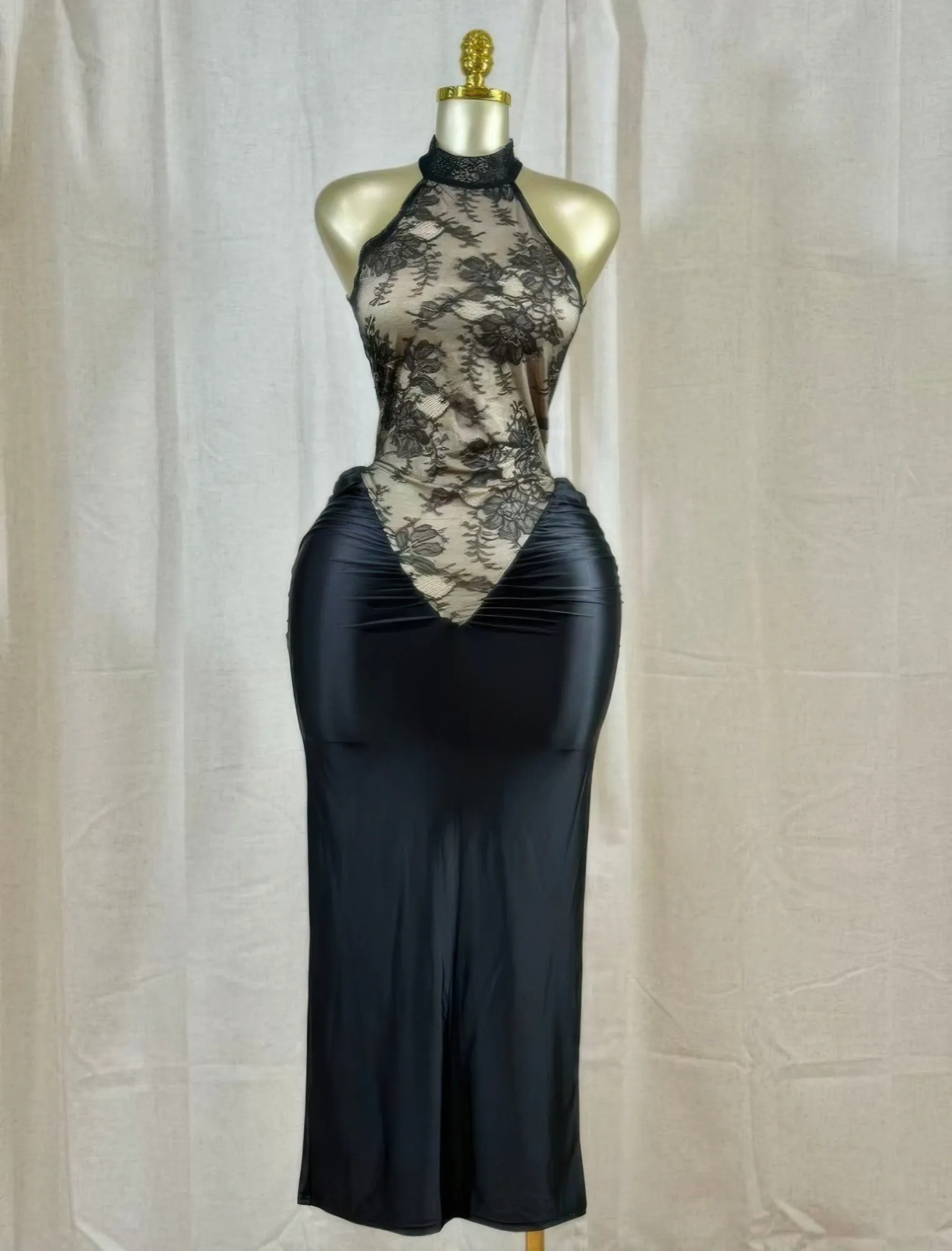 Crimson Lace Hourglass Dress sold by Unique Kulture