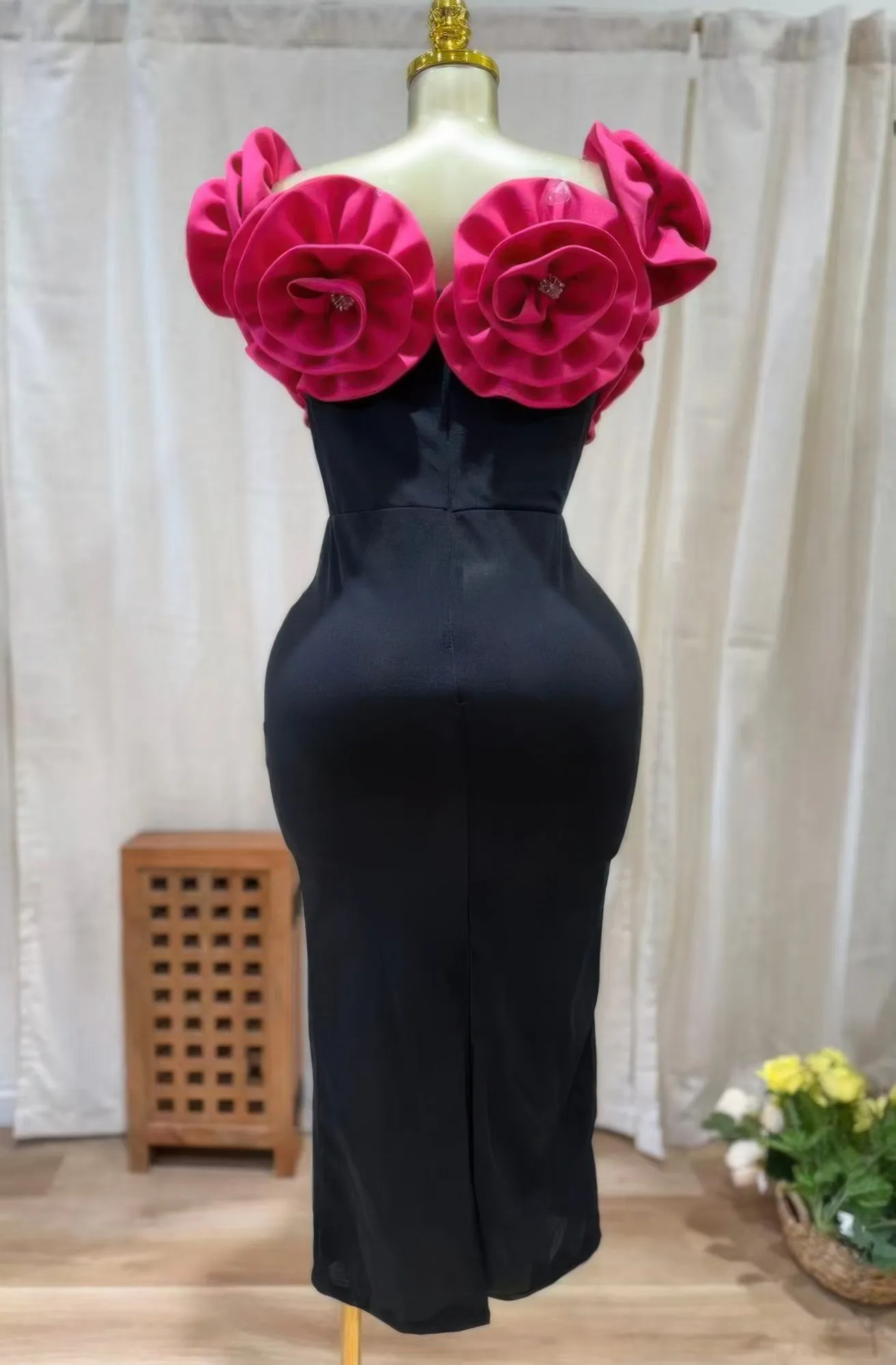 Midnight Magnolia Rosette Gown sold by Unique Kulture product image thumbnail 2