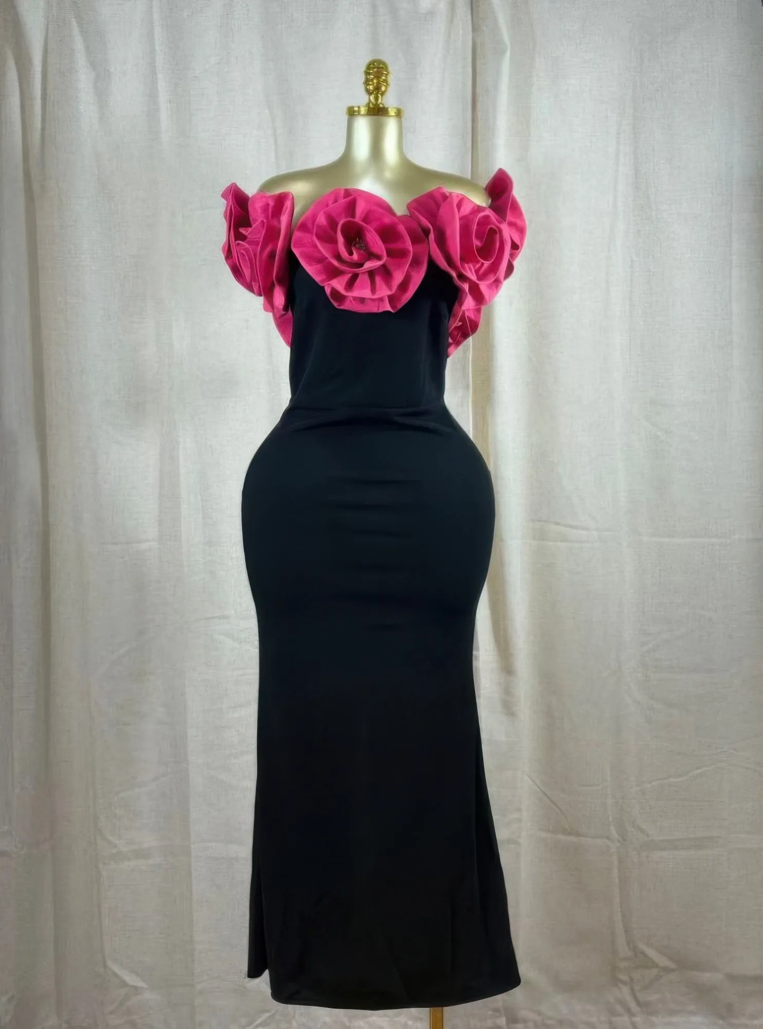 Midnight Magnolia Rosette Gown sold by Unique Kulture