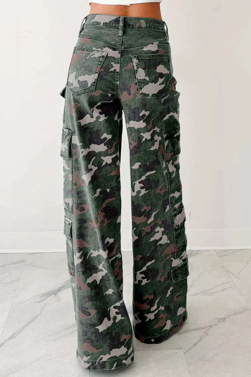 Camo Print High Waist Cargo Pants sold by Unique Kulture product image thumbnail 2