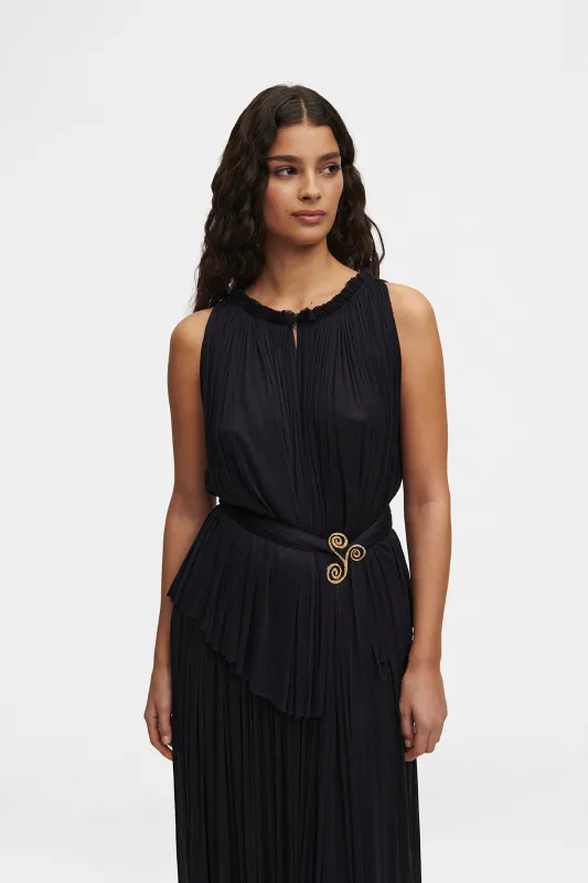 Black Silk Tulle Halter Top sold by HANNE BLOCH