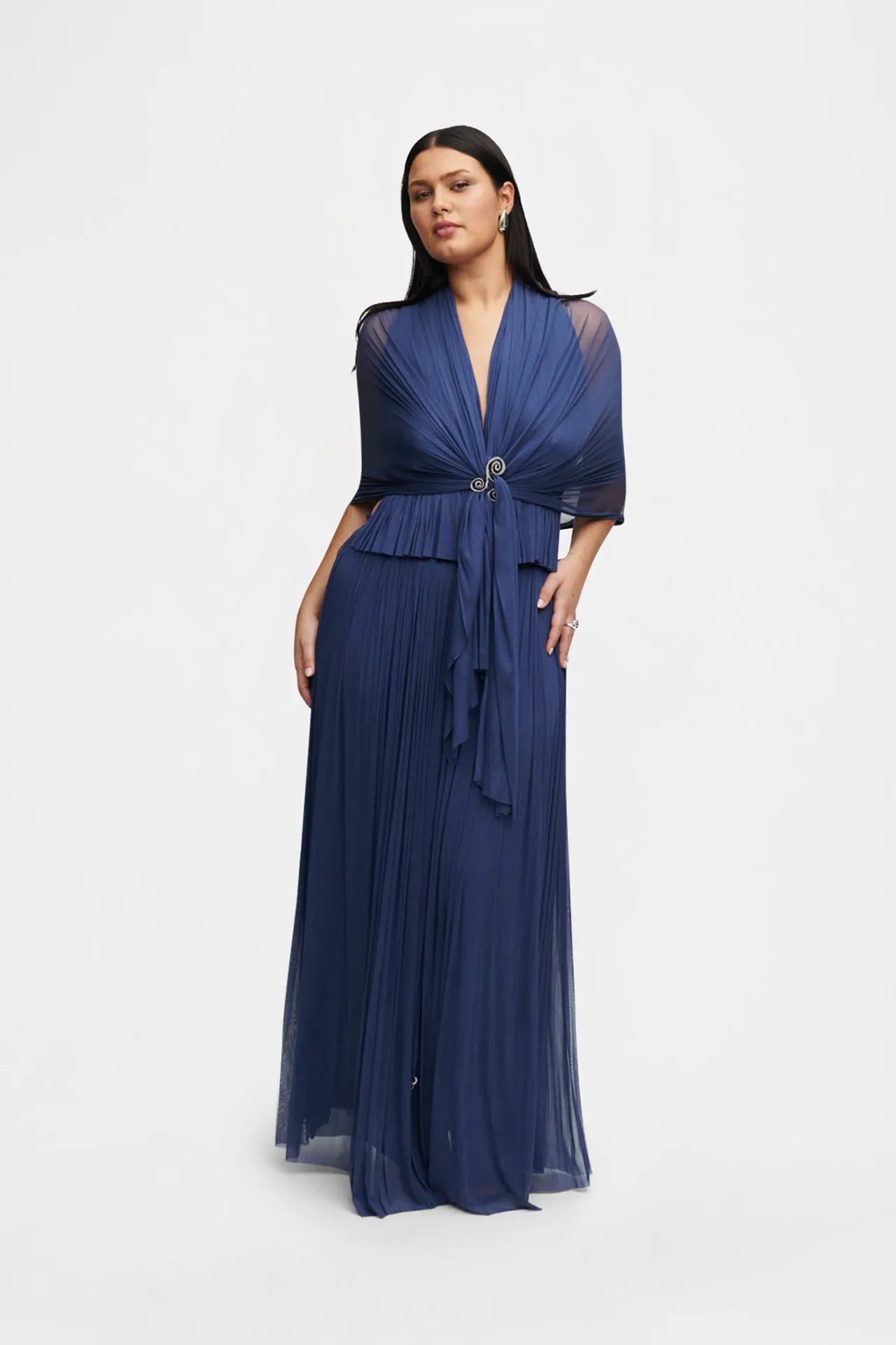 Ocean Blue Silk Tulle Scarf sold by HANNE BLOCH product image thumbnail 2