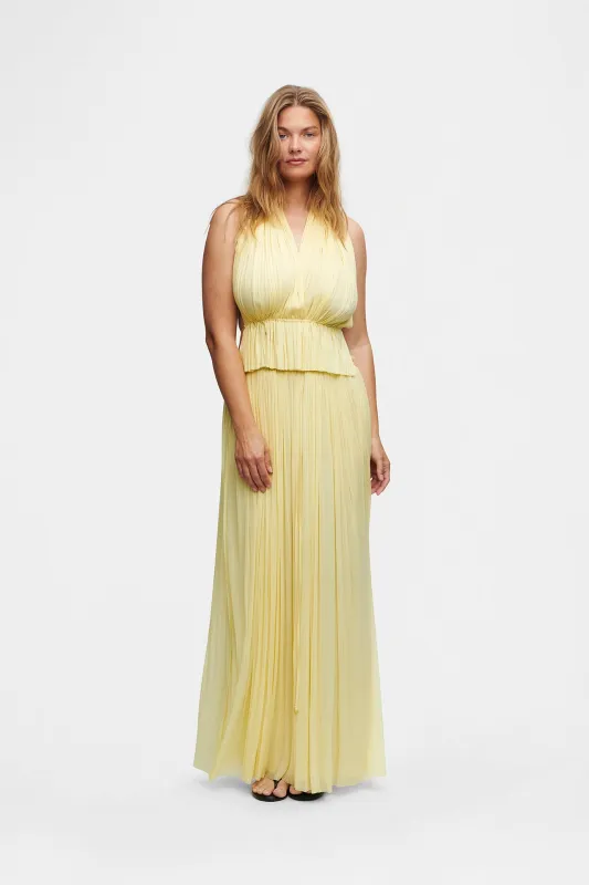 Yellow Silk Skirt & Top Set sold by HANNE BLOCH