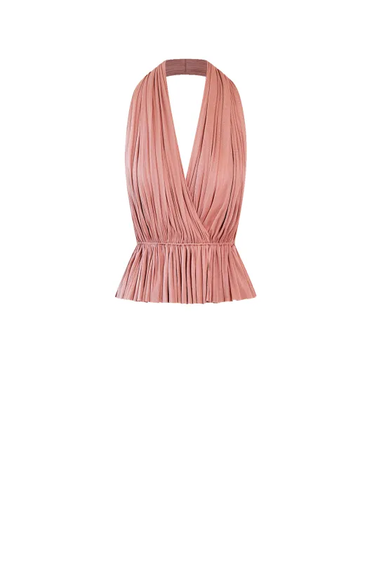 Blush Silk Tulle Top sold by HANNE BLOCH